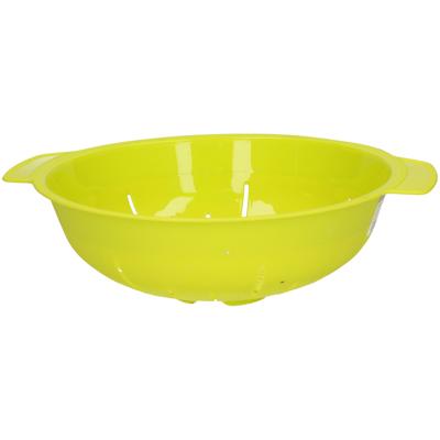 Plasticforte Keuken vergiet zeef - kunststof - Dia 25 cm x Hoogte 8 cm - groen - afgieten