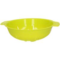 Plasticforte Keuken vergiet zeef - kunststof - Dia 25 cm x Hoogte 8 cm - groen - afgieten