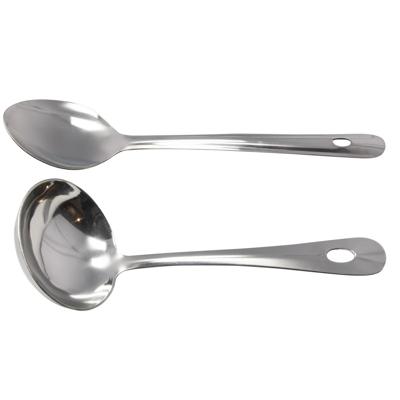 Set van 2 RVS opscheplepels - sauslepel en groentespaan - Opscheplepels - Keukengerei