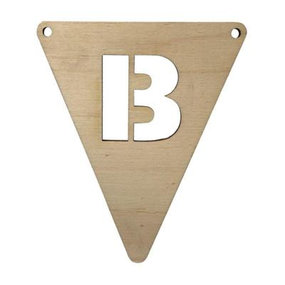 JeP kids houten vlagletter alfabet-B