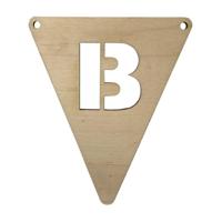 JeP kids houten vlagletter alfabet-B