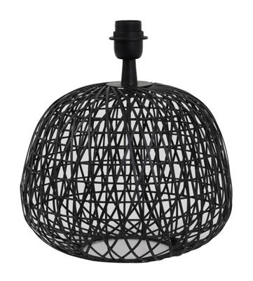 Light & Living Tafellamp 'Alwina' 28cm, kleur Mat Zwart (excl. kap)
