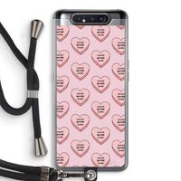 Chicks before dicks: Samsung Galaxy A80 Transparant Hoesje met koord