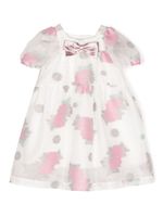 Hucklebones London robe courte fleurie à détail de nœud - Blanc