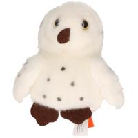 Pluche knuffel Uil - vogel - wit - 13 cm - bosdieren knuffels