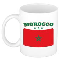 Koffie mok met vlag Marokko - drinkbeker - Marokkaanse vlag - 300 ml - supporters