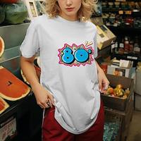 retro vintage t-shirt basic t-shirt katoenmix jaren '80 voor dames volwassenen hot stamping party casual dagelijks Lightinthebox