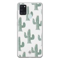 Samsung Galaxy A21s siliconen telefoonhoesje - Cactus print