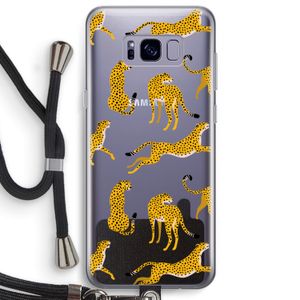 Luipaard: Samsung Galaxy S8 Plus Transparant Hoesje met koord