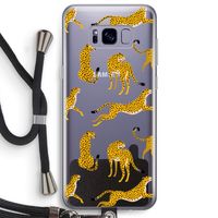 Luipaard: Samsung Galaxy S8 Plus Transparant Hoesje met koord
