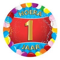 Gekleurde onderzetters 1 jaar Verjaardag leeftijden onderzetters. Ook leuk als cadeau.