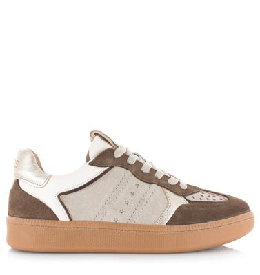 DWRS Mirabel dark brown/off white Suede Dames