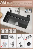 Luxe Waterval Keukenspoelbak - Zwart RVS | Enkelbak | Onderbouw | Inclusief Kraan & Zeepdispenser Luxe Waterval Keukenspoelbak - Zwart RVS | Enkelbak | Onderbouw | Inclusief Kraan & Zeepdispenser
