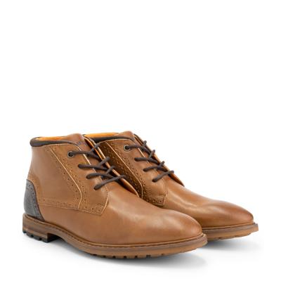 Travelin&apos; Men - lace-up boot casual - Cognac - Maat 46