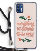 Optimistic flower girl: Motorola Moto G9 Plus Transparant Hoesje met koord