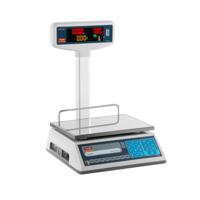 Prijs rekenweegschaal - gekalibreerd - 3 kg / 1 g - 6 kg / 2 g 23 x 30 cm - 2 LED schermen