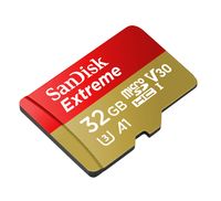 SanDisk MicroSDHC Extreme 32GB 100 mb/s - A1 - V30 - SDA - Rescue Pro DL 1Y Micro SD-kaart Rood - thumbnail