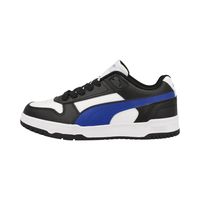 PUMA Rebound Game Low Sneakers Kids Zwart Wit Blauw