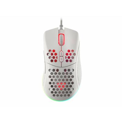 Muis met Kabel en Optische Sensor Genesis Krypton 555 Wit 8000 dpi (1 Stuks)