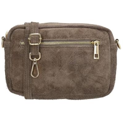 Charm London Suède Schoudertasje Camerabag Elisa Taupe