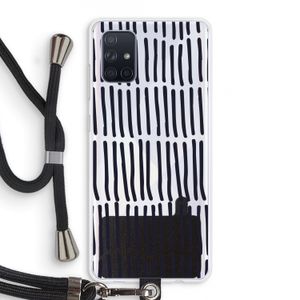 Moroccan stripes: Samsung Galaxy A71 Transparant Hoesje met koord