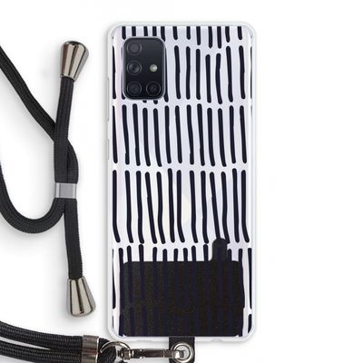 Moroccan stripes: Samsung Galaxy A71 Transparant Hoesje met koord