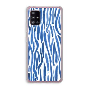 Blauwe nerven: Samsung Galaxy A51 5G Transparant Hoesje