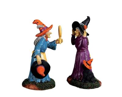 Black cat millinery set of 2 - Lemax