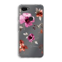 Geschilderde bloemen: Google Pixel 3a Transparant Hoesje