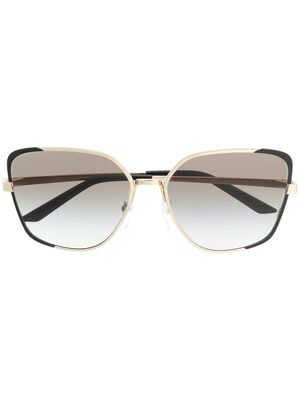 Prada Eyewear lunettes de soleil à monture oversize - Noir