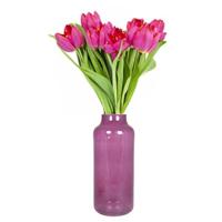 Bela Arte Bloemenvaas Milan - transparant paars - D15 x H35 cm - melkb