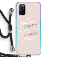 Right Place: Oppo A72 Transparant Hoesje met koord