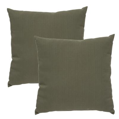 Hesperide Sierkussen Granada - 2x - groen - 40 x 40 cm - polyester - voor buiten - tuinkussen