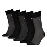 Tommy Hilfiger Sokken Giftbox Heren Herringbone Dot 5-pack Zwart-39/42