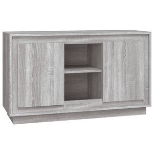 The Living Store Dressoir Grijs Sonoma Eiken - 102 x 35 x 60 cm - Duurzaam bewerkt hout