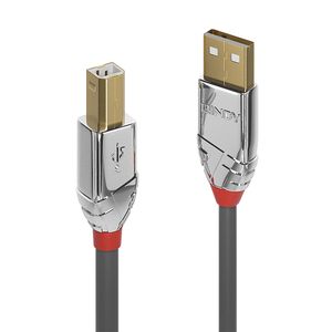 Lindy 36640 0.5m USB A USB B Mannelijk Vrouwelijk Grijs USB-kabel