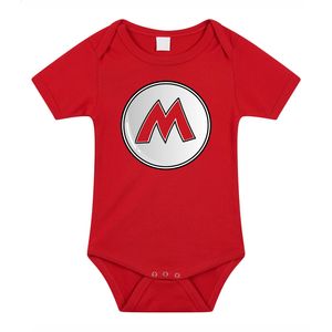 Baby rompertje - loodgieter Mario - rood - kraam cadeau - babyshower - verkleed/cadeau romper