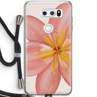 Pink Ellila Flower: LG V30 Transparant Hoesje met koord