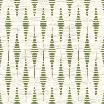 Mosgroene rabaul ikat geometrisch behang