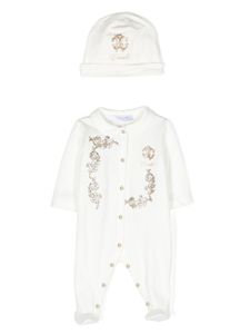 Roberto Cavalli Junior trousseau de naissance à logo imprimé - Blanc