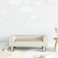 Kinderbank 70x45x26,5 cm fluweel crmekleurig