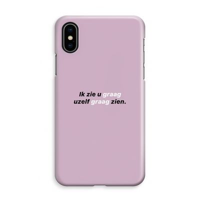 uzelf graag zien: iPhone XS Max Volledig Geprint Hoesje