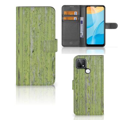 OPPO A15 | Book Style Case | Green Wood