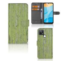 OPPO A15 | Book Style Case | Green Wood