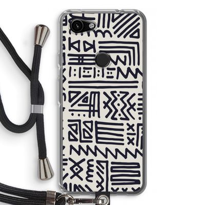 Marrakech print: Pixel 3a Transparant Hoesje met koord