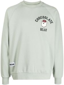 CHOCOOLATE sweat en coton à logo imprimé - Vert