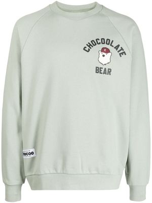 CHOCOOLATE sweat en coton à logo imprimé - Vert