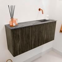Toiletmeubel Mondiaz Joya Dlux | 90 cm | Meubelkleur Shadow | Faye wastafel Sombra Wasbak Rechts | Zonder kraangat(en)