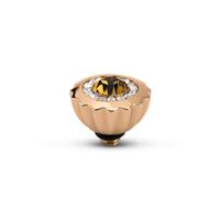 Melano Twisted Ribbed CZ Steentje Coffee Rosé