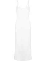 Emporio Armani robe mi-longue à découpes - Blanc